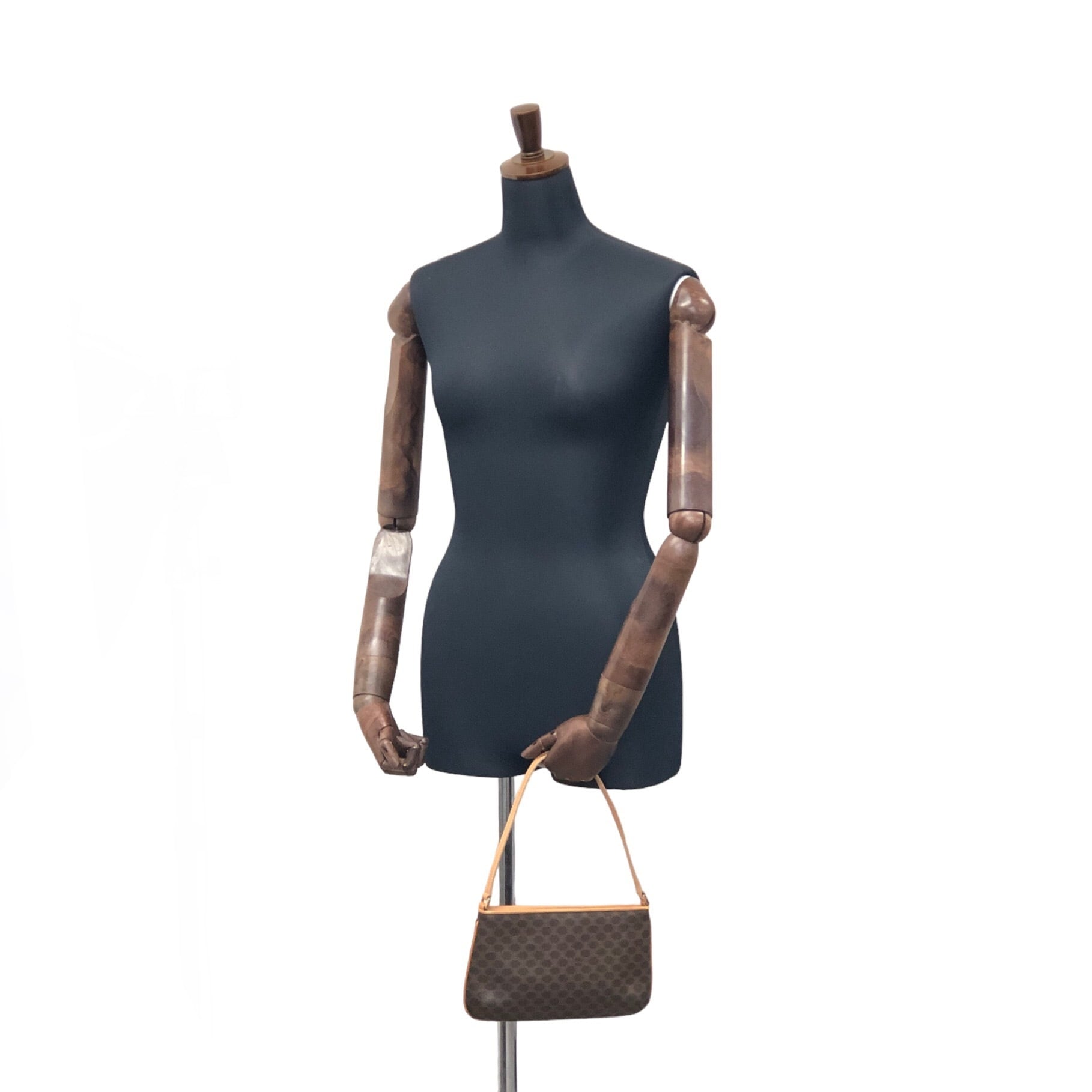 CELINE セリーヌ マカダム レザー ホーボーバッグ ミニバッグ