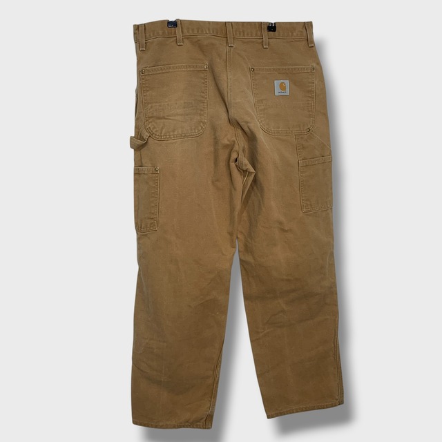 90s USA carhartt ダブルニーダックペインターパンツ 茶系 W38