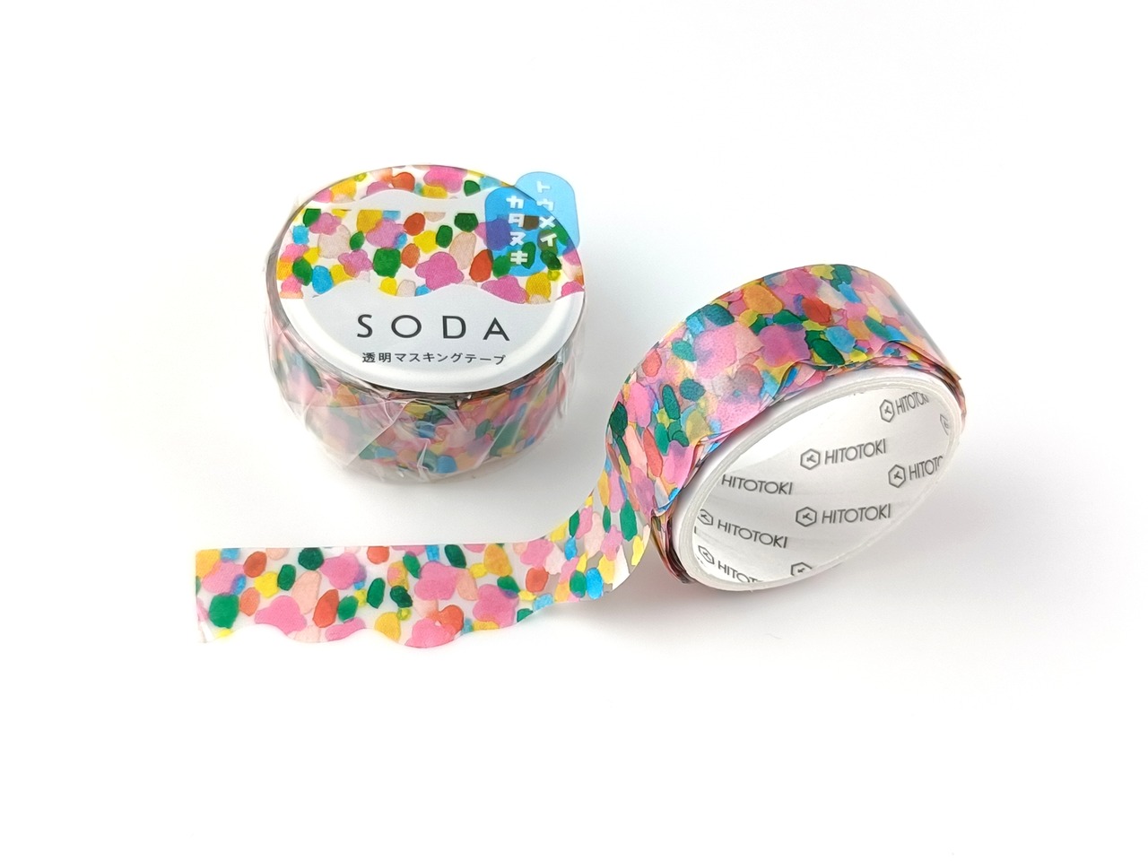 透明マスキングテープSODA　フェイス/アヒルイケ/ペダル/シロップ