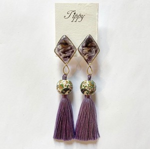 marble tassel pierce / earring