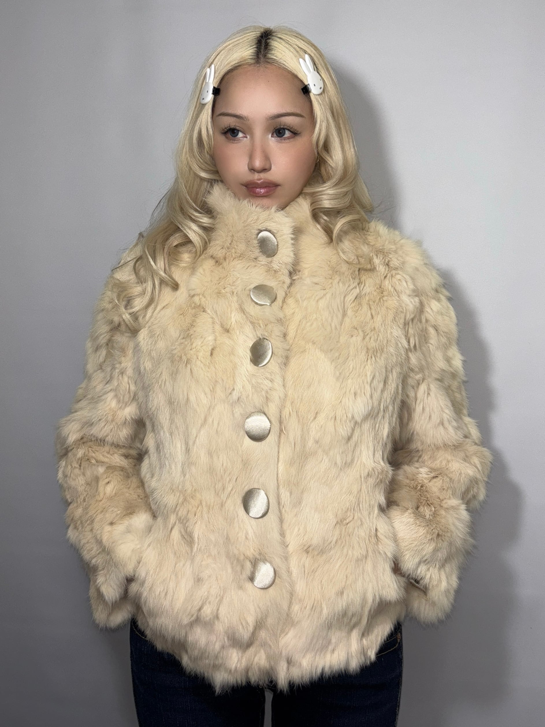 ✨美品 リアルファー チンチラ染め レッキスファー ブルゾン ジャケット FUR | TSUKI BOUTIQUE