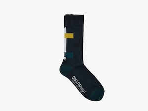 UNTRACE” GEOMETRY BLOCKS SOCKS  BLACK”