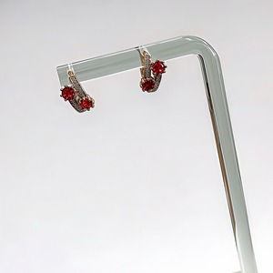 RUBY CURVE  18K コーティングリングピアス