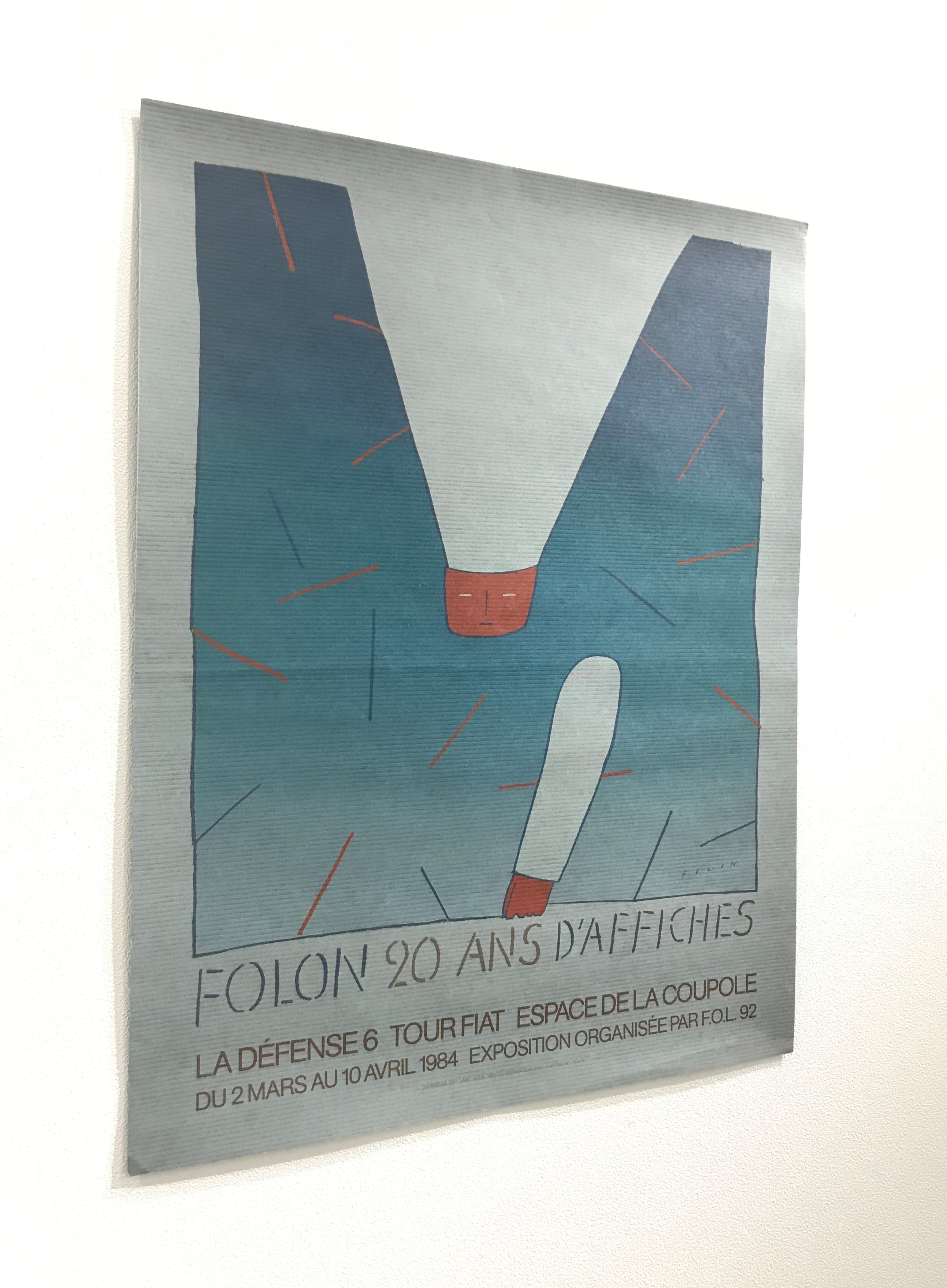 オリジナルビンテージポスター/ FOLON 展覧会ポスター：FOLON 20 ANS D