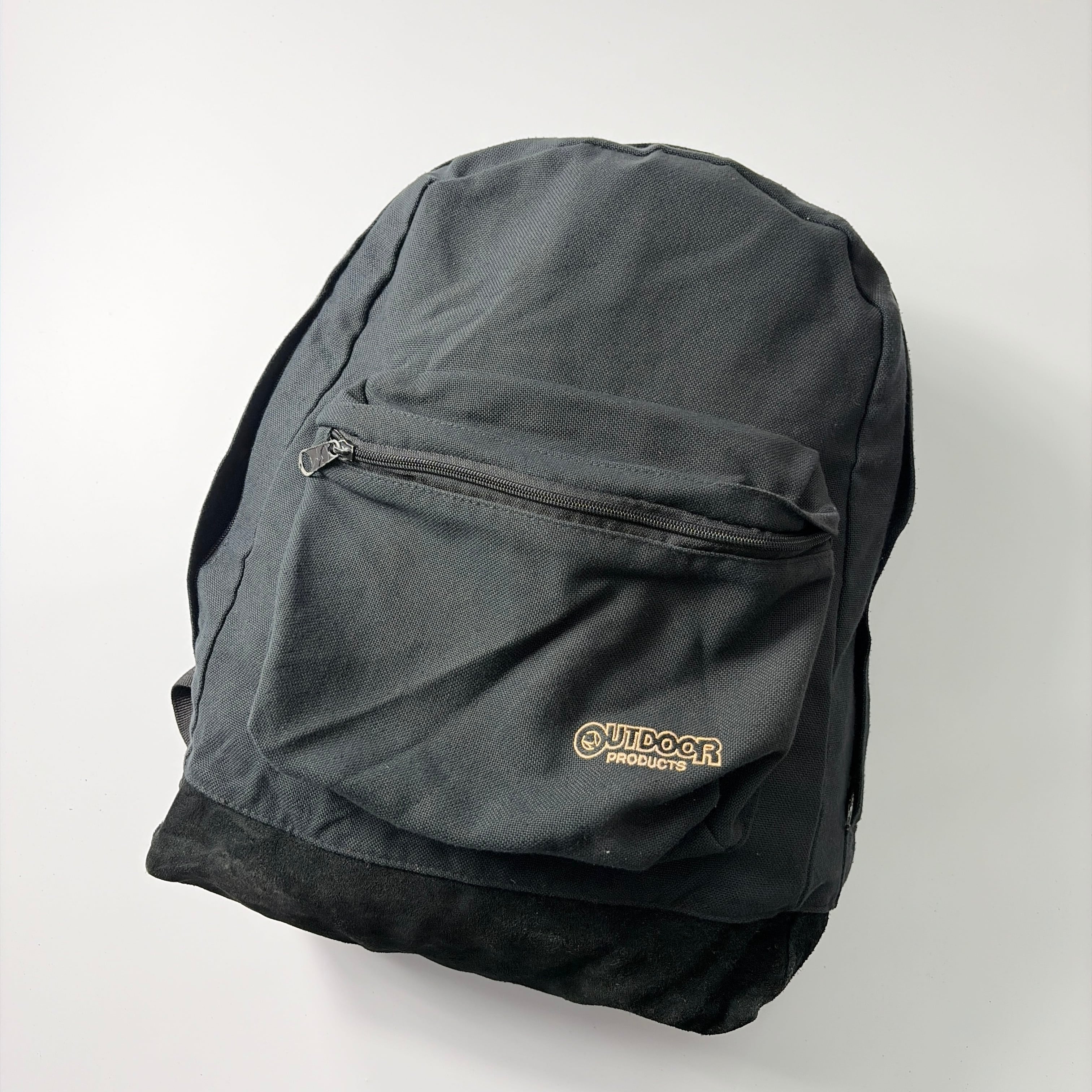 90s Outdoor products suede backpack Black