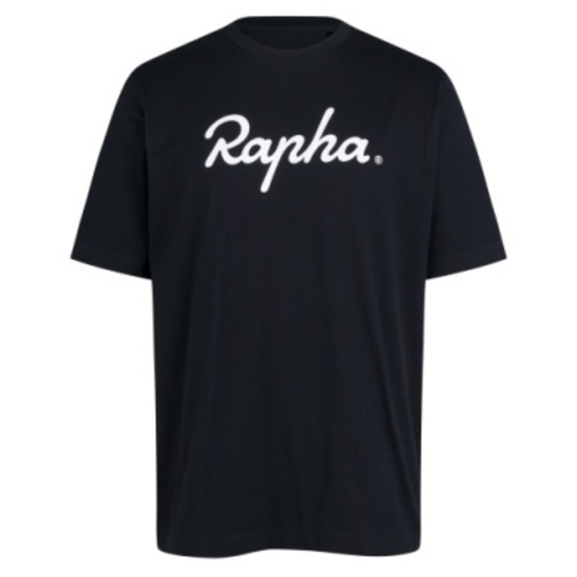 RAPHA COTTON T-SHIRT - LARGE LOGO BLACK/WHITE