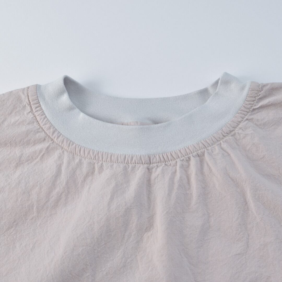 prit プリット 5分袖ビッグポケットワイドプルオーバー・シャンブレーピンク