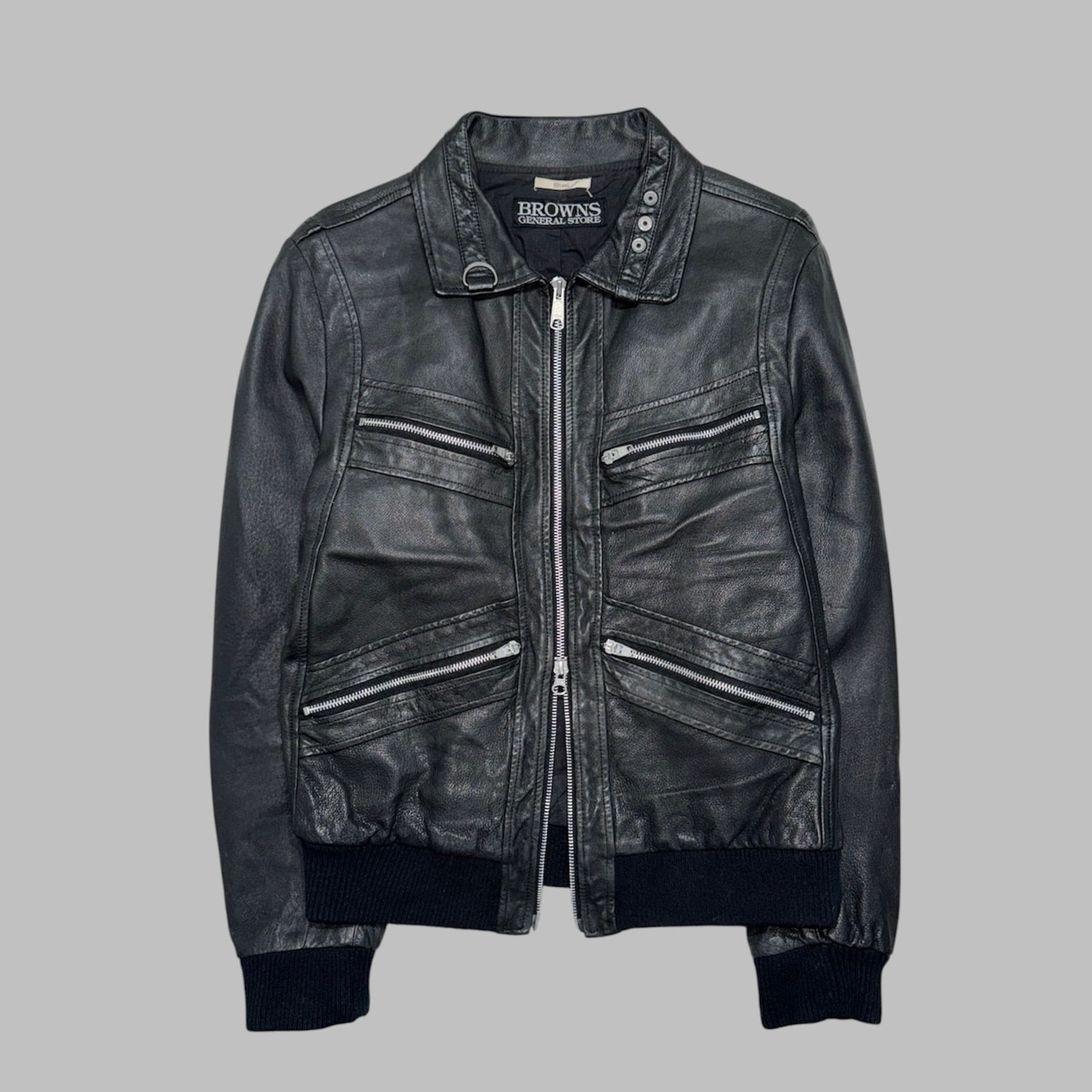 PPFM Gimmick Fur Wool Napoléon Jacket 黒 cow leather stadium