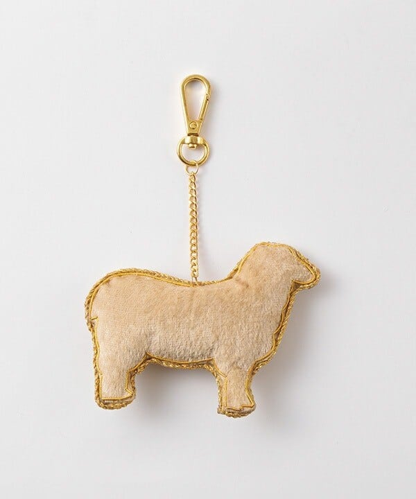 【COTTAGE】ザリ刺繍 アニマル バッグチャーム／キーホルダー｜ダックスフンド・ヒツジダックスフンド フクロウ キウイ ヒツジ