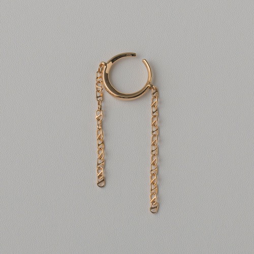 Oval line ear cuff double Gold