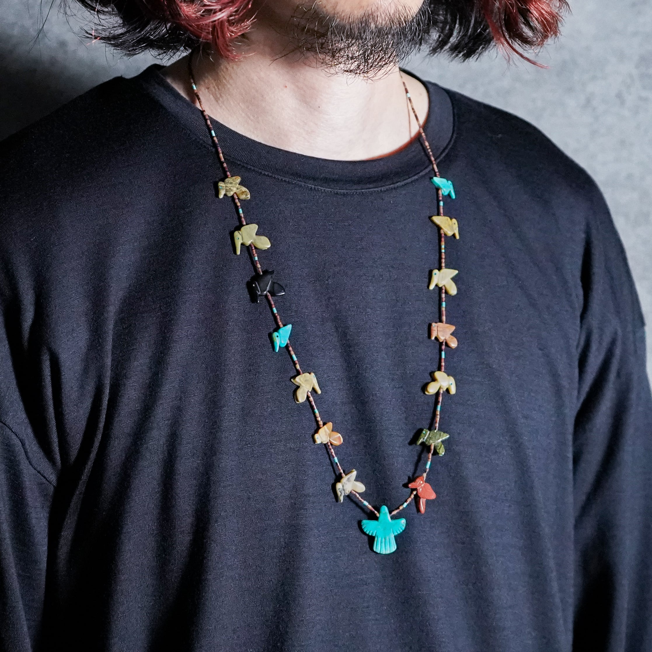 50-60s Vintage ZUNI Fetish Birds Necklace ズニ フィティッシュ