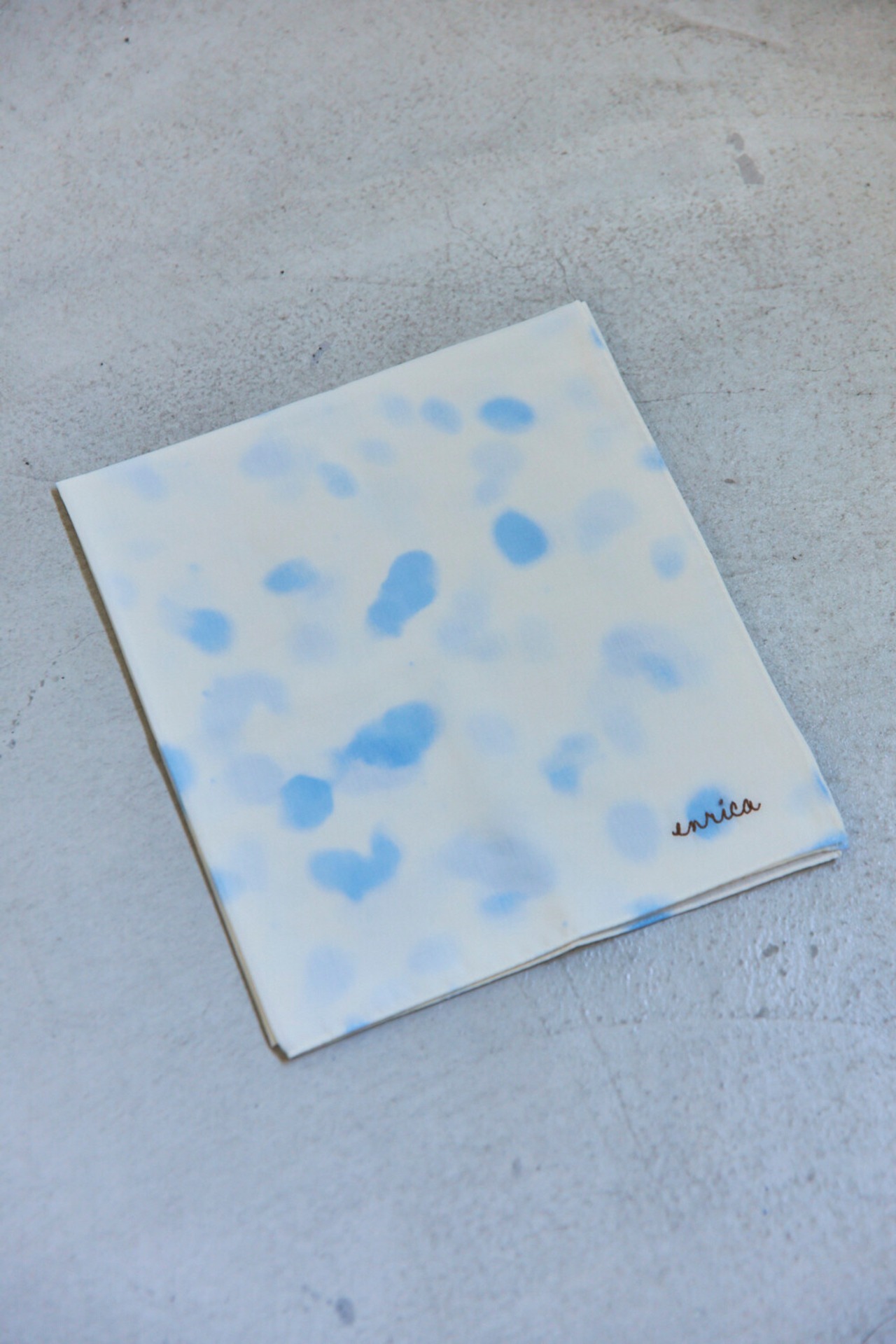 【mottainaiネッカチーフ CLOUD BLUE×綿】vol.6_enrica