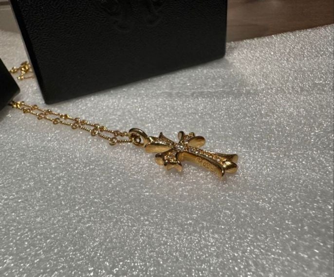 CHROME HEARTS クロムハーツ タイニーファット CHクロス 22k パヴェ