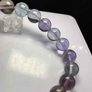 ー極ー希少、レア☆超透明×グラデーションコントラストフローライトブレスレット