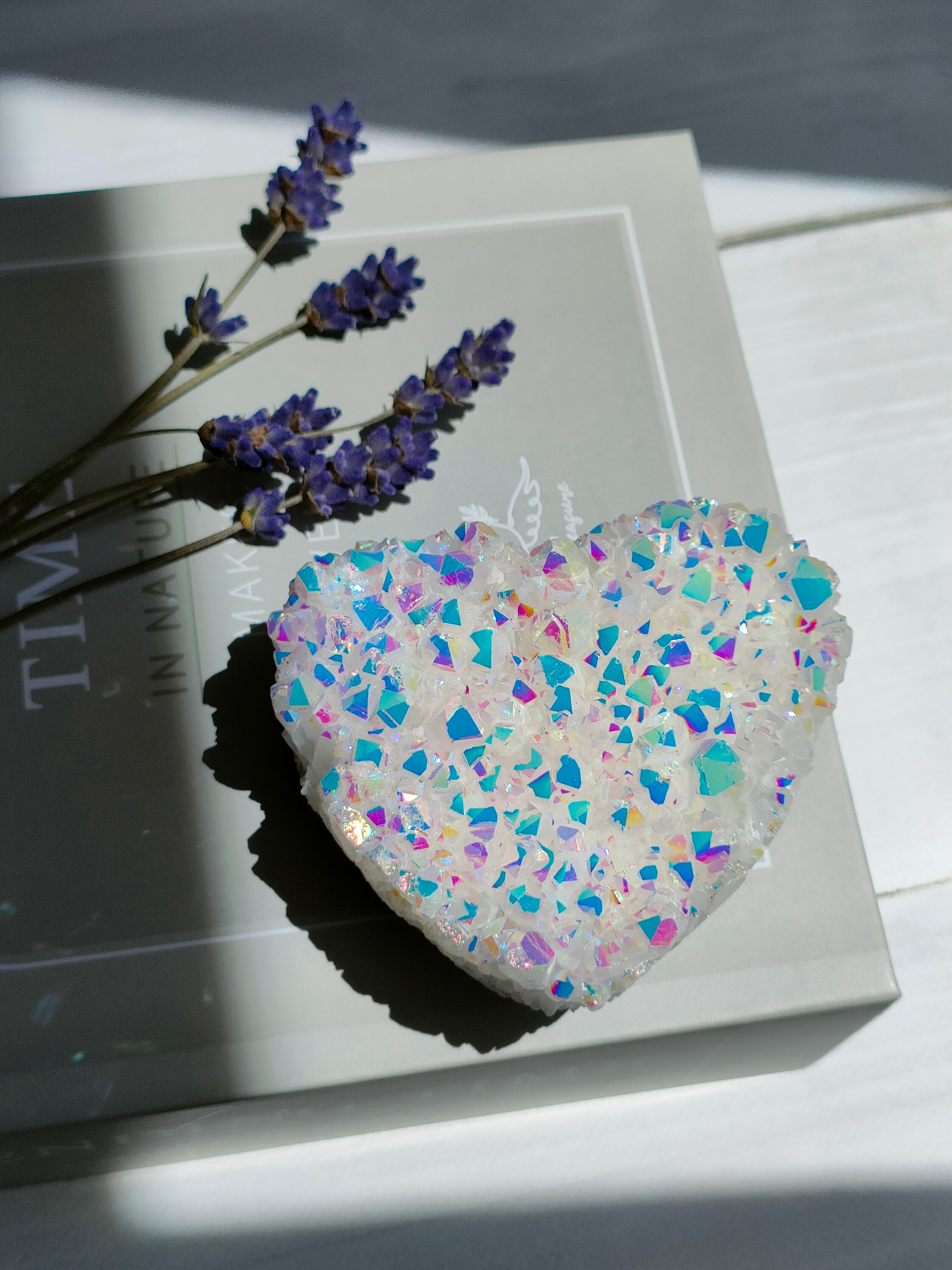 エンジェルオーラクォーツハート クラスター