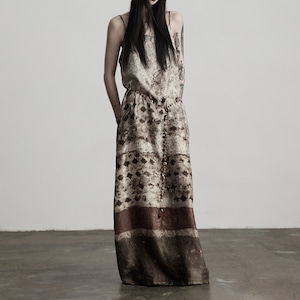 Printed artistic strap dress S969