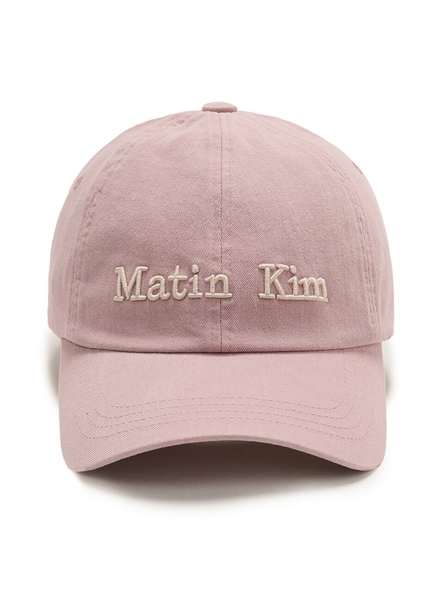 [Matin Kim] MATIN DUSTY CLASSIC LOGO BALL CAP IN SMOKE PINK 正規品 韓国ブランド 韓国通販 韓国代行 韓国ファッション マーティンキム matinkim 日本 店舗