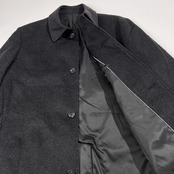 美品 NORTHMAN ノースマン カシミヤ混 ウール ステンカラーコート サイズ BLL /チャコールグレー/メンズ/大きいサイズ