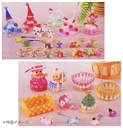 島村 フラワービーズ 200個入り デラックスDX 14mm グリーン ASH-FL14-8