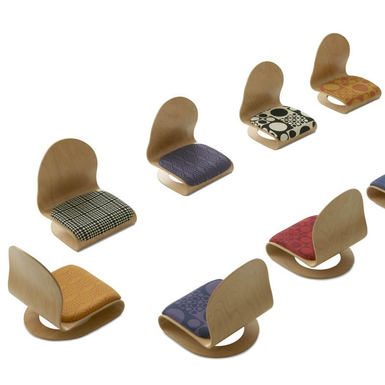 Tatami Chair by Verner Panton (Natural body / Maharam, Optik