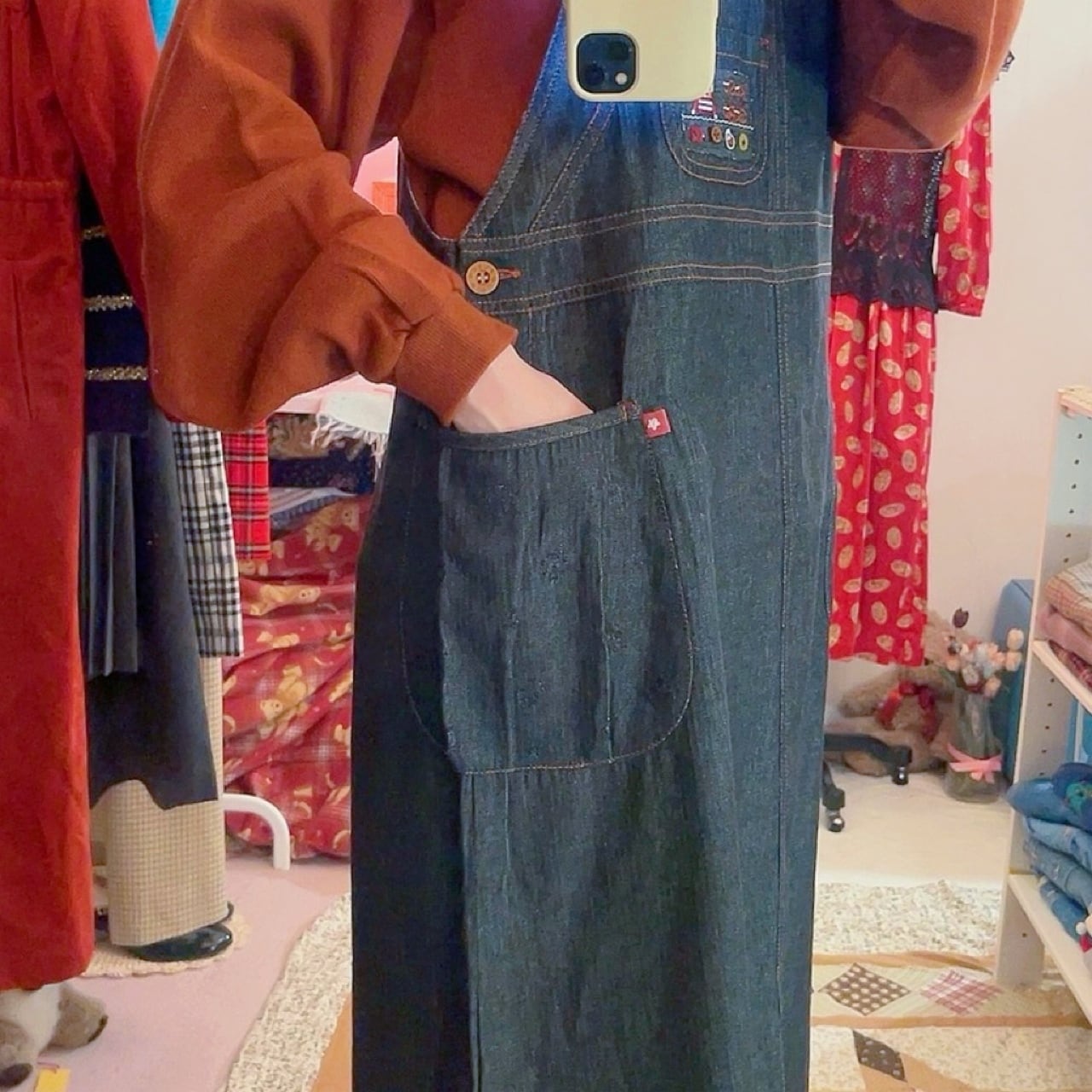 cat pocket jumper skirt