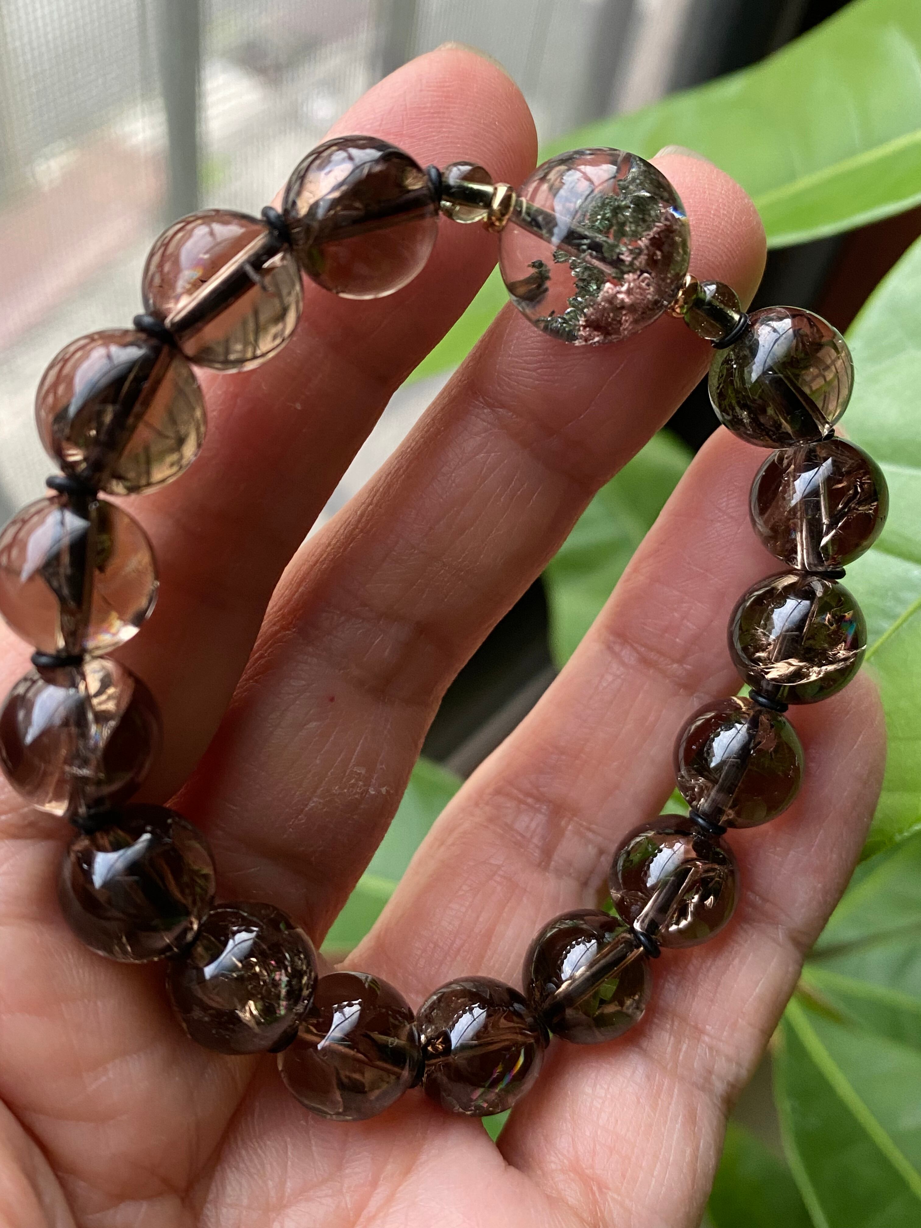 高品質♡モルダバイト＆タイチンルチル デザインブレスレット 高品質♡モルダバイト＆タイチンルチル デザインブレスレット