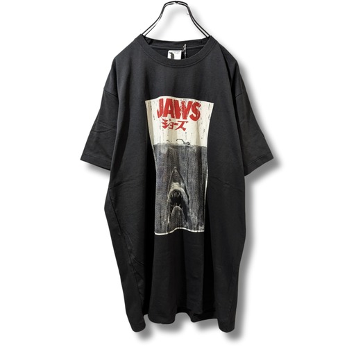 JAWS　ジョーズ　プリントTシャツ　新品　スミクロ　ムービー　PA127