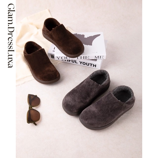 Shearling Suede Slip-On/2color_H20