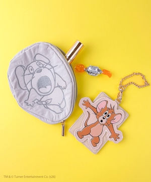 F268114_TOM and JERRY×Flapper びっくりダイカットアップリケパスケース
