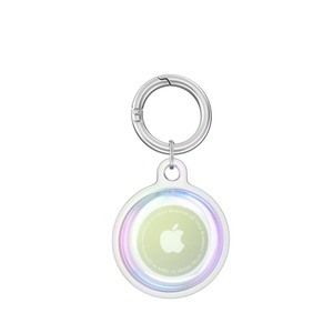 【数量限り】Airtagケース キーチェン付き エアタグケースキーリング付きAppl-e Airtagカバー全面保護エアタグカバーカラフル For Air tagケース TPU耐久性軽い紛失トラッカーエアタグキーホルダーペットやキッズや荷物紛失防止 (カラフルクリア)