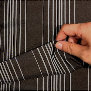 ZA453◆4m◆M◆ポリエステル100%尾州織り生地◆変則ストライプ