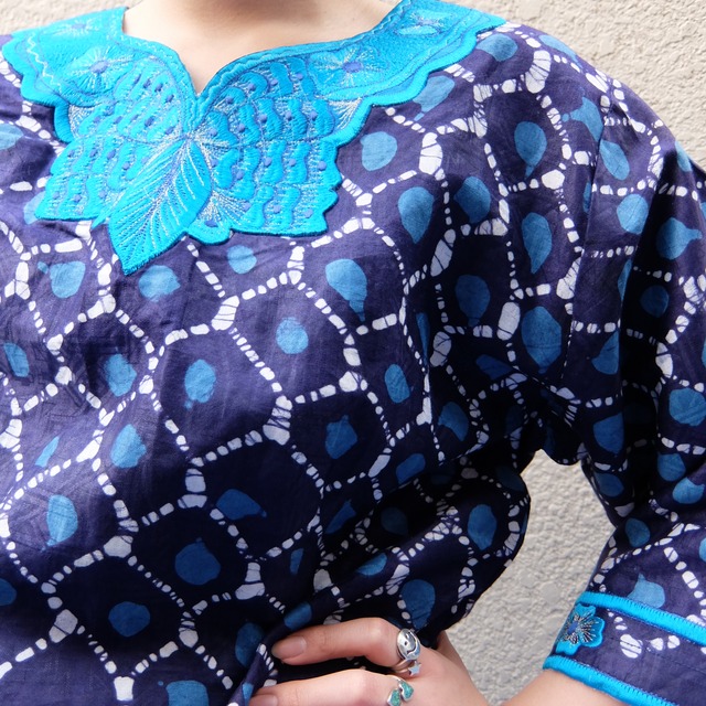African batik tunic tops／アフリカン バティック チュニックトップス 