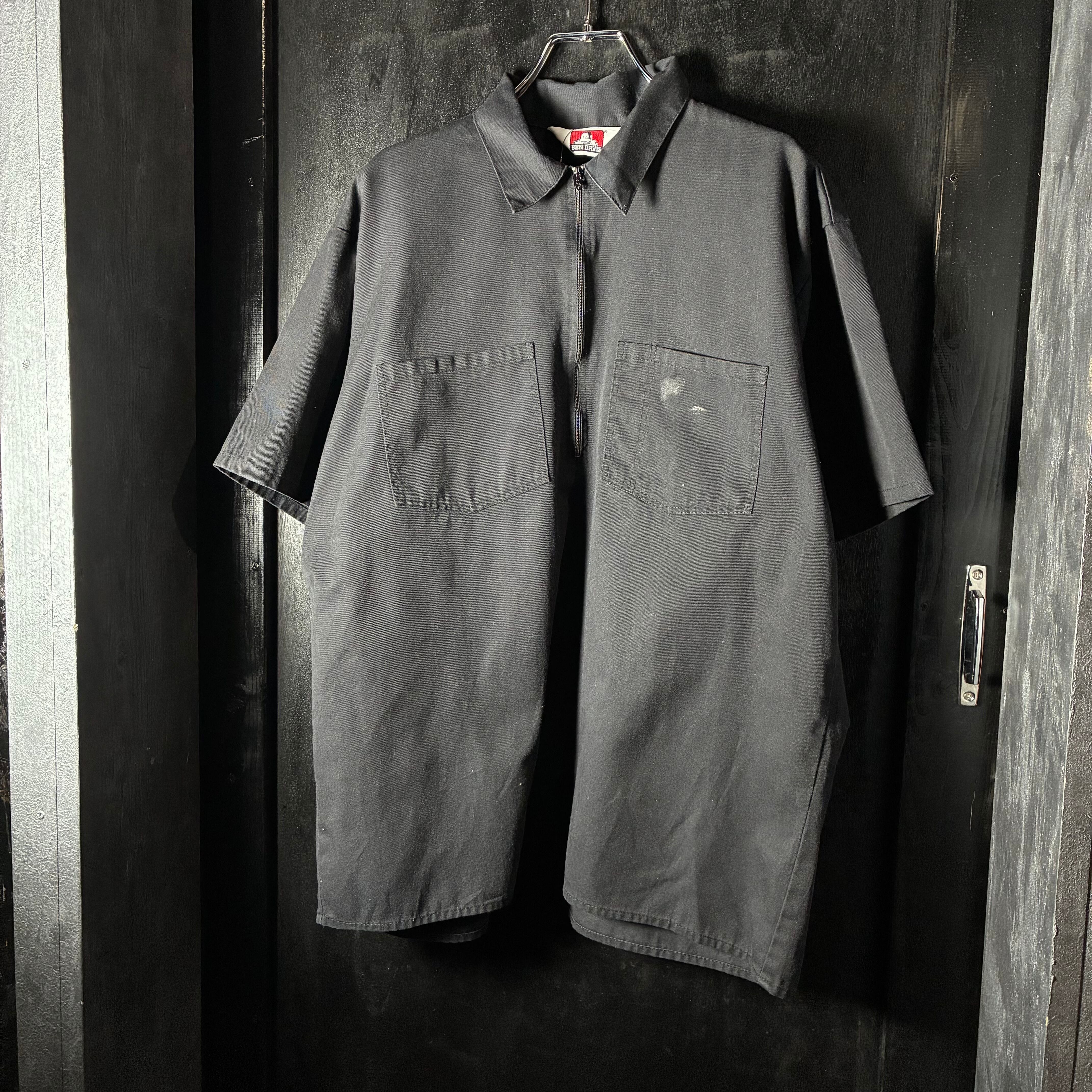 90s MADE IN USA】BEN DAVIS ハーフジップワークシャツ ベン 90s MADE IN USA】BEN DAVIS ハーフジップワークシャツ ベン
