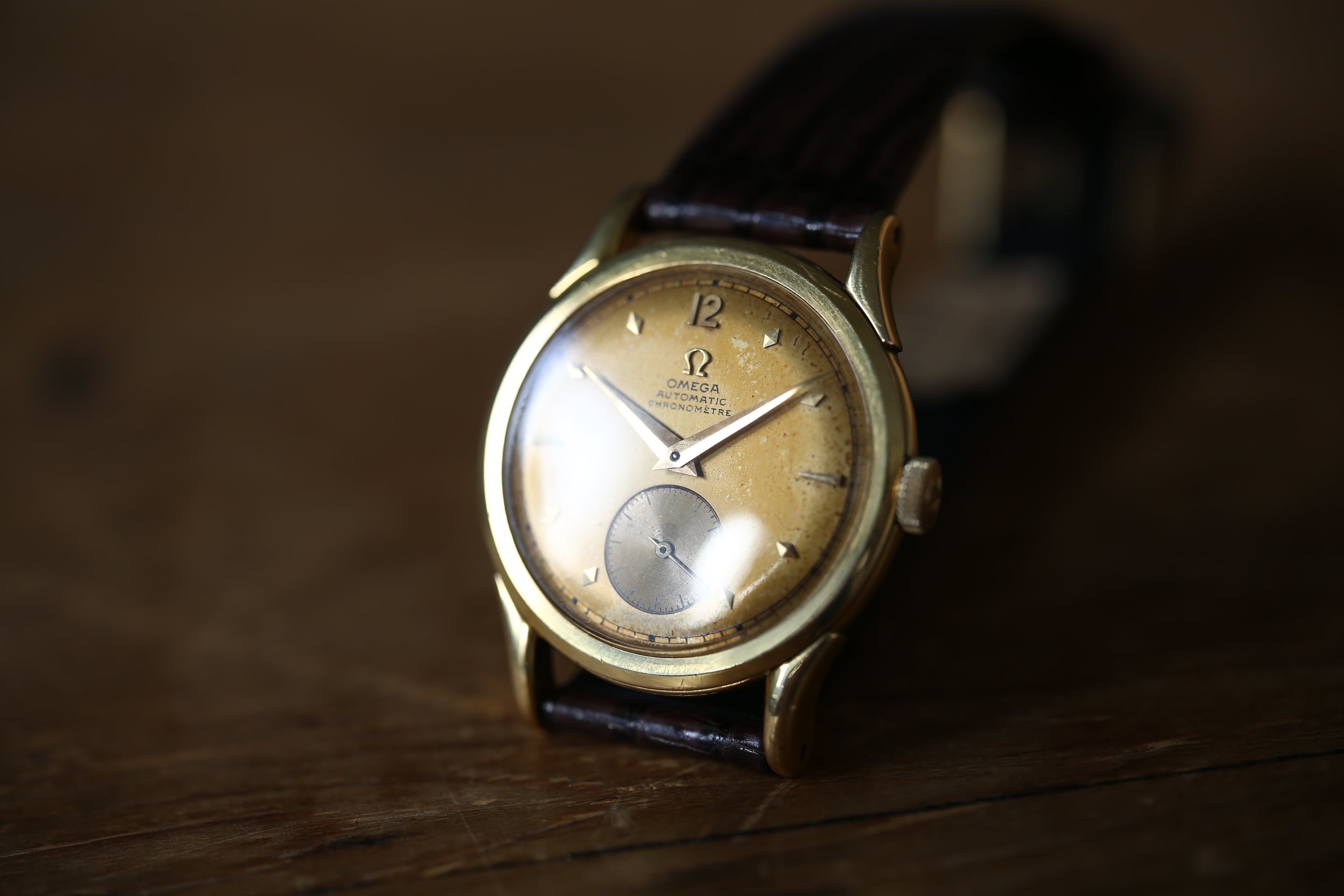 OMEGA】 1948年製 オメガ センテナリー ミッドサイズ 18金 100 OMEGA】 1948年製 オメガ センテナリー ミッドサイズ 18金 100