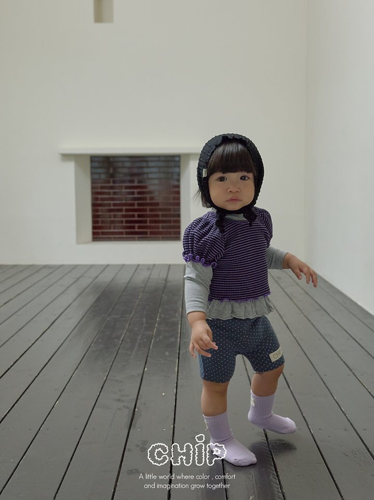 韓国子供服 / CHIP / 26Autumn / サワーチュウパフTシャツ / 秋服 *1~4*