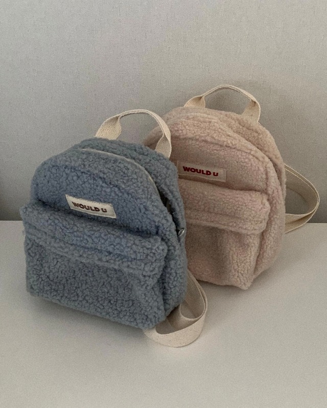 【即納】would.u / back pack ボア　ベージュのみ
