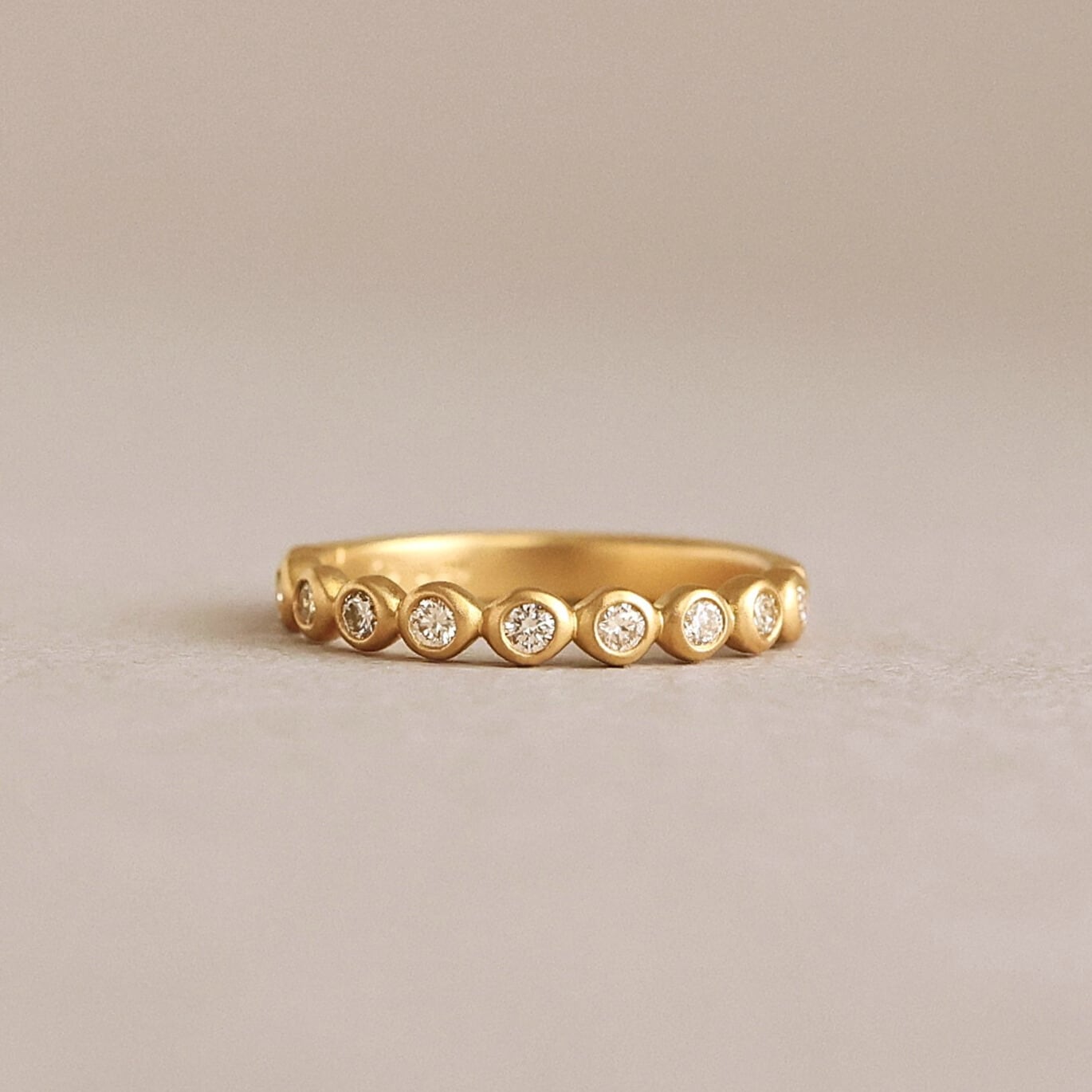 Sugar】K18 グリーントルマリン シュガーローフカット リング 11号 one