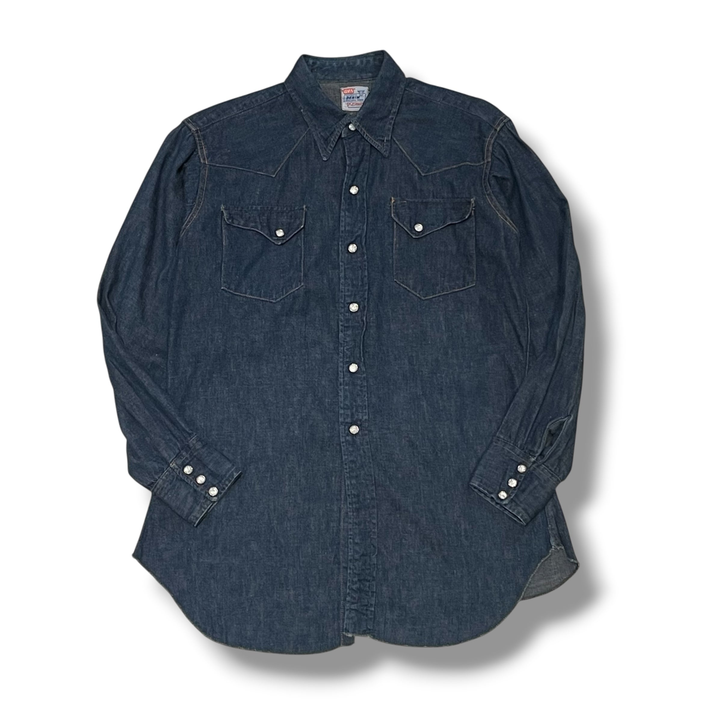 50s LEVI’S デニムウエスタンシャツ ショートホーン ヴィンテージ 古着 50年代 L位 LEVI'S Short Horn Denim Western Shirts リーバイス
