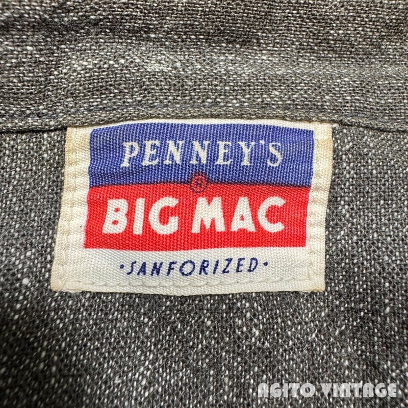 50's BIG MAC ビッグマック ブラックシャンブレーワークシャツ