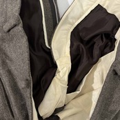 PAPAS パパス アンゴラ混 ツータック スラックスパンツ XL/チャコール 系