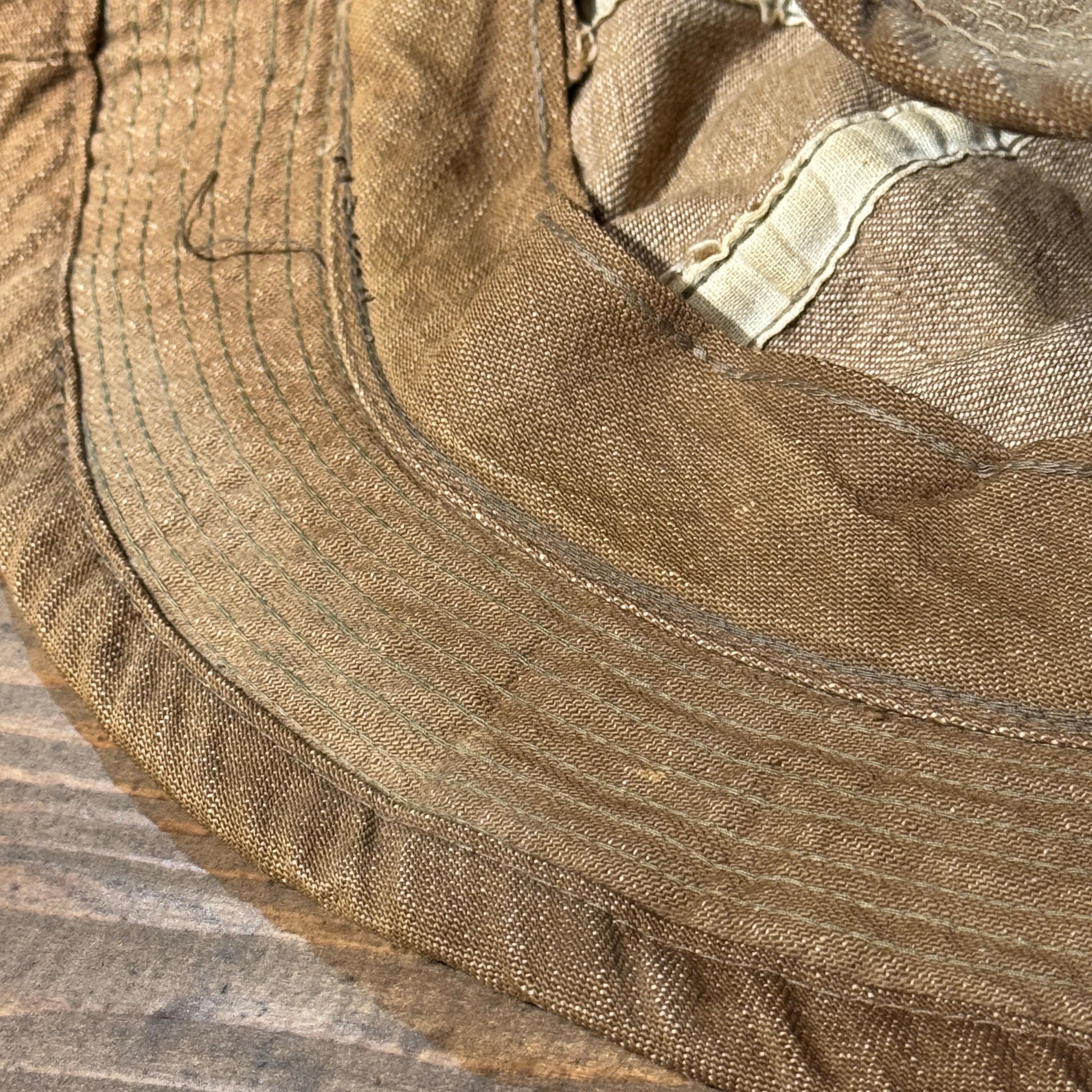 1910's VINTAGE WW1 U.S.ARMY BROWN DENIM HAT / 1910年代