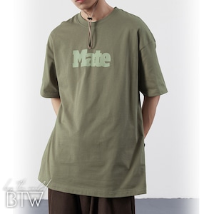 【韓国メンズファッション】プリント半袖Tシャツ ロゴ シンプル カジュアル ゆったり BW2134