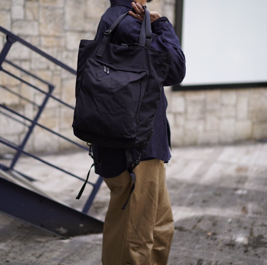 AMIACALVA(アミアカルヴァ) / Gabardine 2Way Backpack - BLACK-(F014