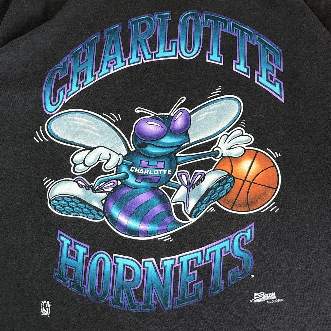 超希少 90s US製 シャーロット ホーネッツ hornets 総柄