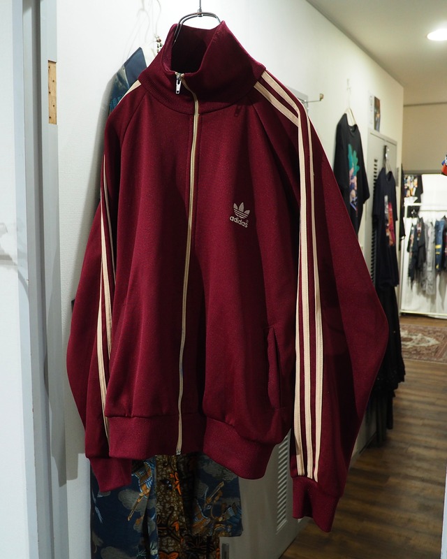 1980s " Special - Old adidas " Beautiful Burgundy Color vintage Track jacket