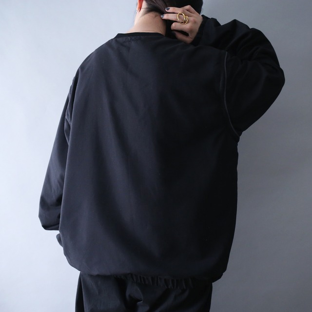 "2-WAY" sleeve zip docking design over silhouette pullover