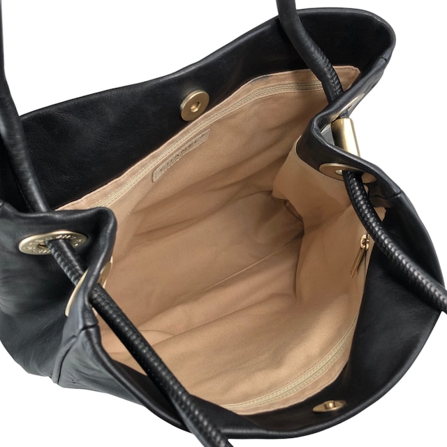 CHANEL シャネル トートバッグ ブラック ホワイト カメリア ロゴ レザー ラム vintage ヴィンテージ オールド 3raaj5