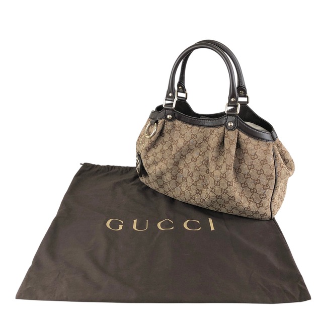 GUCCI グッチ GGキャンバス トートバッグ ブラウン スーキー ネップ ジャガード vintage ヴィンテージ オールド cyznyp
