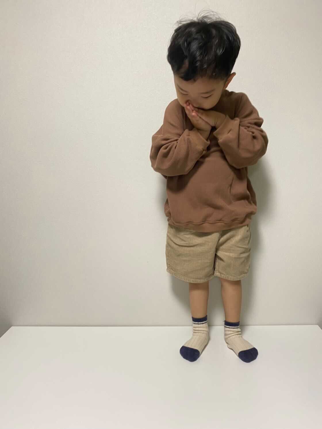 【即納】ワッフルロングTシャツ|海外子供服|韓国子供服