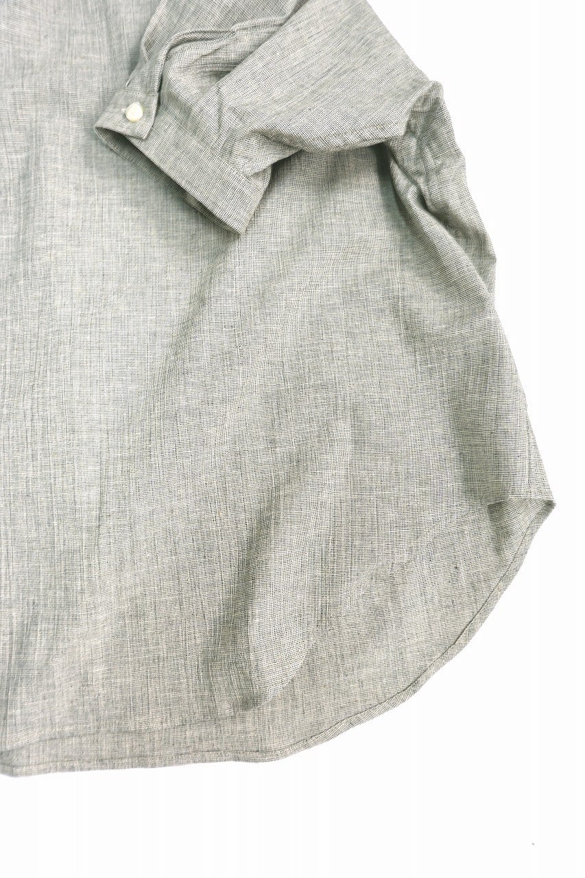 Antique Check Fly-Front Blouse